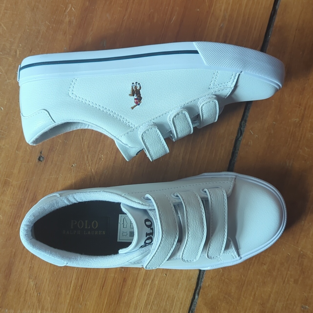 LIKE NEW Polo Leather Velcro Shoes - Picture 2 of 12